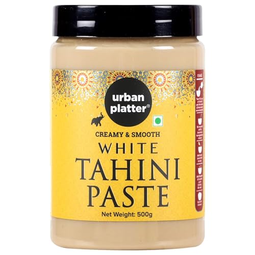 Urban Platter White Tahini Paste | 17.64 Oz (500g) | Creamy & Smooth Sesame Seed Paste | Ideal for Hummus, Salad Dressings, Sauce