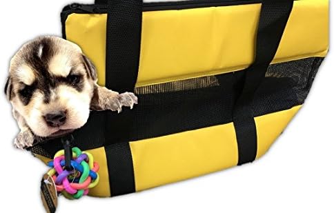 17" Soft Sided Cat and Dog Pet Carrier Bag for Travel with Bonus Toy Ball - Ideal and Compatible for Small Cats and Dogs - Versatile and TSA Airline