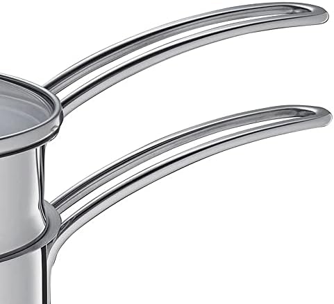 Küchenprofi Double Boiler/Bain Marie Set with Glass Lid, 1.6 Quart, 5.5" Diameter