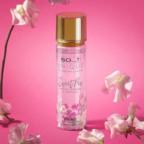 So…? Unique Sweet Pea Body Mist - Perfect Gifts For Women - Vanilla Perfume With Floral, Fruity Notes And Musk - Ideal Perfume For Women - 5.1 oz