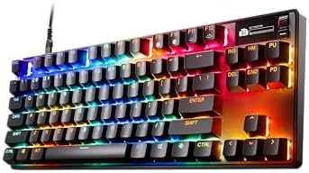 SteelSeries Apex Pro TKL Gen 3 - HyperMagnetic Gaming Keyboard - OmniPoint 3.0 Switches - Adjustable Response - Rapid Trigger - Rapid Tap/SOCD - OLED - PBT Keycaps - USB-C - US Layout QWERTY