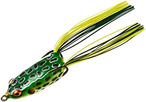 Booyah Pad Crasher Jr Topwater Bass Fishing Hollow Body Frog Lure with Weedless Hooks