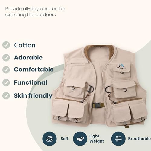 M MAXIMUMCATCH Maxcatch Fly Fishing Vest Pack, Cotton