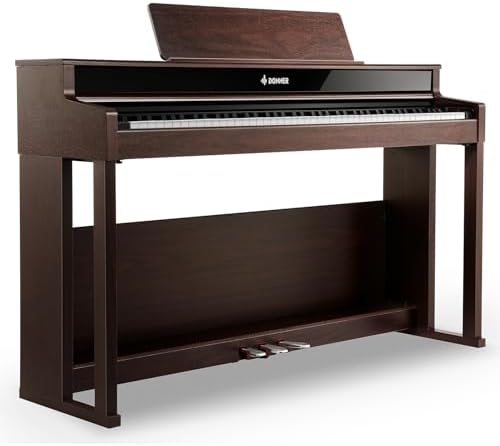 Donner DDP-300 Digital Piano with 88 Graded Hammer Action Weighted Keys, Record, Bluetooth, 10 Voices, 4 Reverb, Speakers