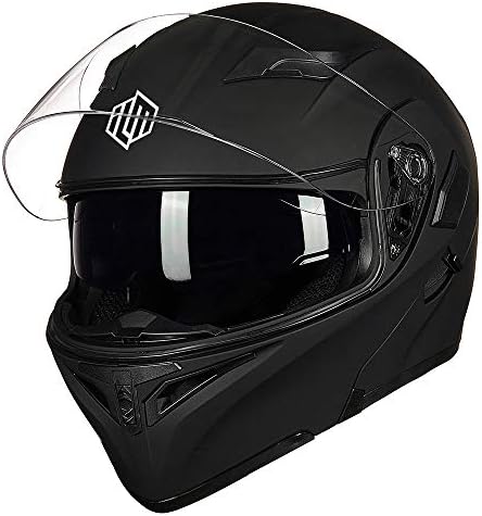 ILM Motorcycle Dual Visor Flip up Modular Full Face Helmet DOT Model 902/902L