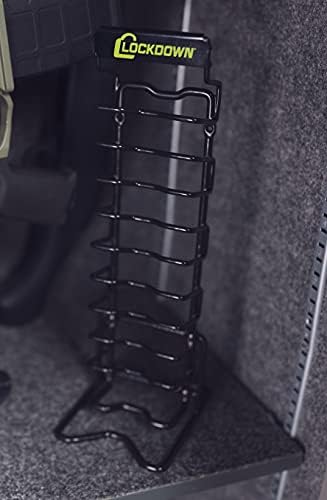 Lockdown Magazine Rack with Vinyl Coating and Steel Frame for Gun Vault Organization, Storage and Security