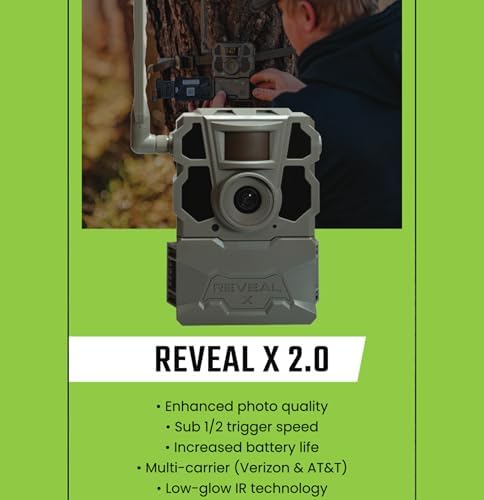 TACTACAM Reveal X 2.0 Cellular Trail Camera, Night Vision, Waterproof | 4G LTE AT&T, photos straight to your phone, 0.4s trigger, no WiFi needed