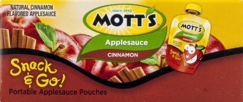 Mott's Cinnamon Applesauce, 3.2 oz clear pouches, 12 count