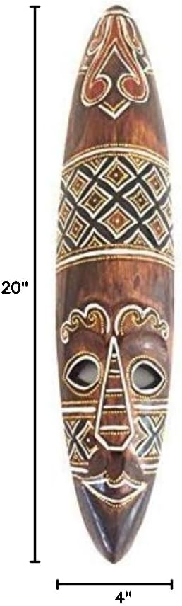 OMA African Mask Wall Hanging Decor Wooden Hand Crafted Tiki God Blessing & Protection Wall Decor Home Gift (Blessing & Protection)