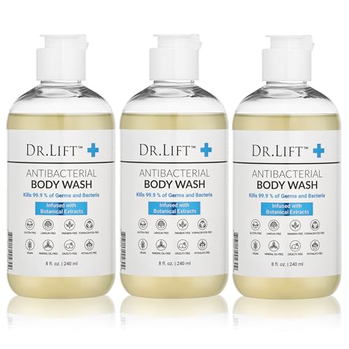 Dr. Lift Antibacterial Body Wash, Lemon, Spirulina, Vegan, 8 Fl Oz