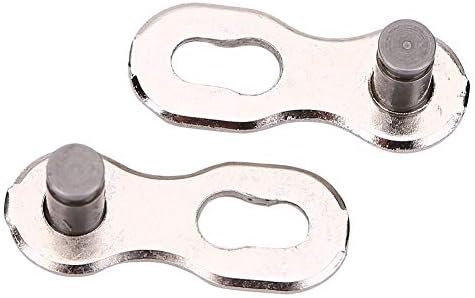 10 Pairs 20pcs Bicycle Missing Link for 6-7-8 Speed Chain, QKURT Professional Reusable Bicycle Chain Link Connector, Steel Bike Chain Link