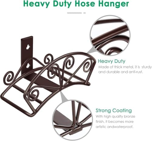 TomCare Garden Hose Holder, Heavy Duty 150 ft Capacity Hose Hanger