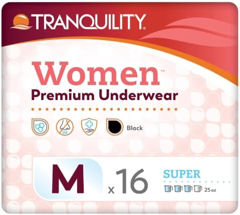Tranquility Premium Daytime Disposable Absorbent Underwear, L, 54 in, 16 ct | Breathable All-Day Comfort, Adult Diapers