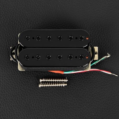 FLEOR Bridge Pickup Ceramic Double Coil Humbucker Pickups for Electric Guitar Pickup-Black