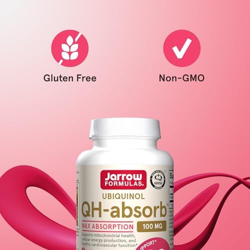 Jarrow QH-Absorb Ubiquinol 100mg CoQ10, Heart Health, 120 Softgels | High Absorption, Supports Mitochondrial Energy Production & Healthy Cardiovascular Function, Dietary Supplement