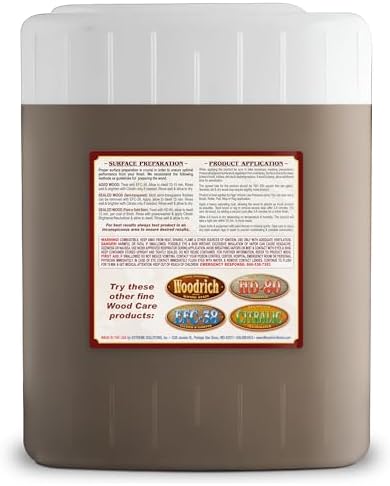 Timber Oil Deep Penetrating Stain for Wood Decks, Fences, Siding, and Log Cabins - 5 Gallons, Amaretto (Covers 750 sq. ft.)