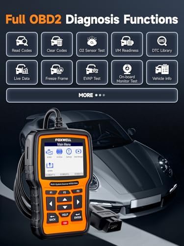 FOXWELL NT510 Elite OBD2 Scanner fit for Porsche Diagnostic Tool, Full System Bi-Directional Control Code Reader with All Reset Services