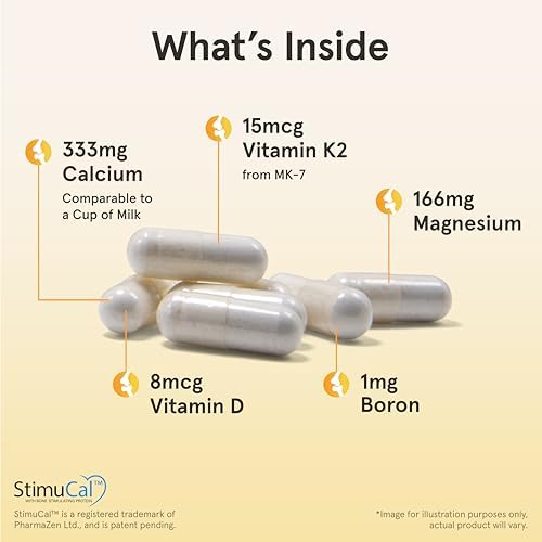 Jarrow Formulas BoneUp, 1,000mg Calcium Per Day, 240 Capsules | Bone Density Support, MCHA Calcium, Vitamins D3 & K2, Provides Skeletal Nutrition, Strong Bone Support, 40 Day Supply
