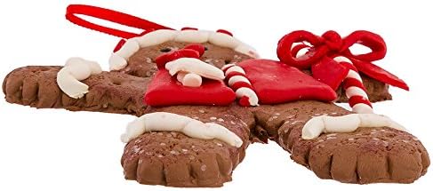 Kurt Adler 4-Inch Claydough Gingerbread Ornament, Set of 4