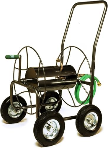 Yard Butler Hose Cart, Metal Hose Caddy, 2 Wheels, 200 Feet | Wheeled Metal Hose Cart Caddy, Suitable for Gardens, Lawns, Fields, and Outdoors, Durable Construction