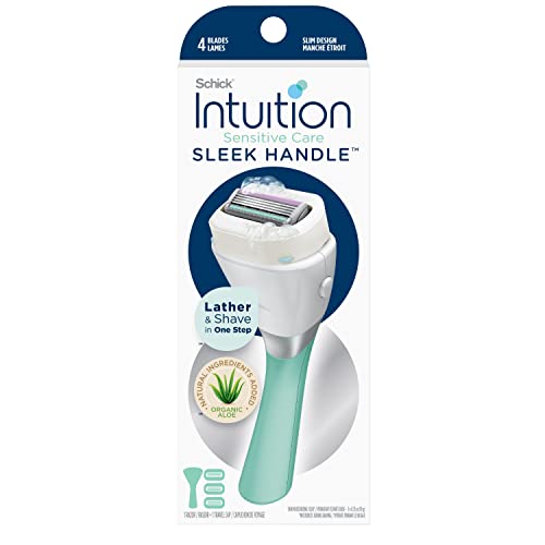 INTUITION Schick Refill, Razors for Women Sensitive Skin | Intuition Razor Blades Refill with Organic Aloe, Razor Refills , 6 Count (Pack of 1)