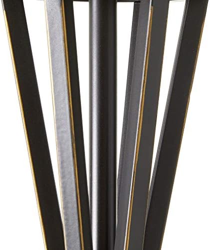 Kenroy Home Harmond 1 Light Art Glass Torchiere with Bronze Finish, Classic Style, 71.5" Height, 14.5" Width, 14.5" Depth