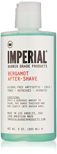 Imperial Barber Grade Products | Bergamot After-Shave, 9 oz | Alcohol-Free Antiseptic | Witch Hazel | Bergamot Scent | Cools | Tones | Hydrates Skin