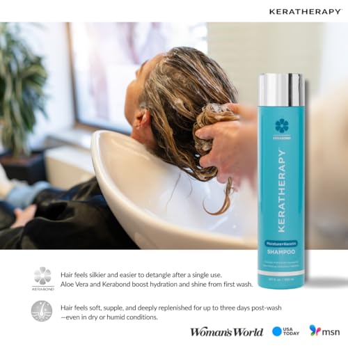 Keratherapy Keratin Infused Moisture Shampoo, 10.1 fl. oz., 300 ml - Anti Frizz Moisture Shampoo for Oily Scalp and Dry Ends - Kerabond Technology