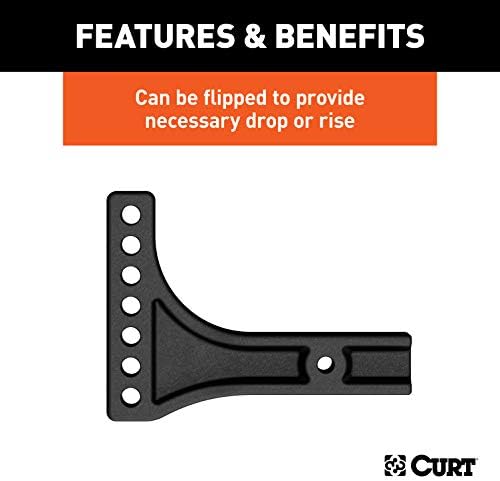 CURT 17131 Replacement Weight Distribution Hitch Shank, 2-1/2-Inch Receiver, 2-Inch Drop, 6-Inch Rise