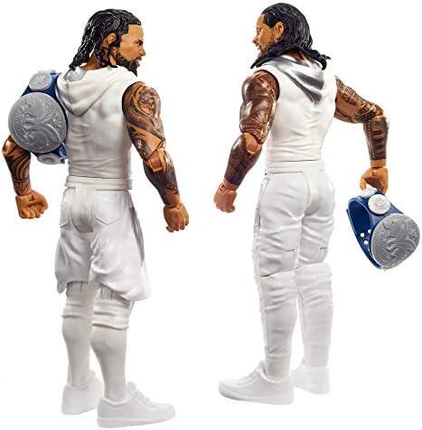 WWE Jimmy USO vs Jey USO Battle Pack Series #64 with Two 6-inch Articulated Action Figures & Ring Gear