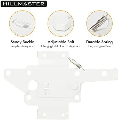 HILLMASTER Heavy Duty Self-Locking Gate Latch for Wooden Fence, Post Mount Automatic Gate Lock Gravity Door Latch Hardware for Secure Pool