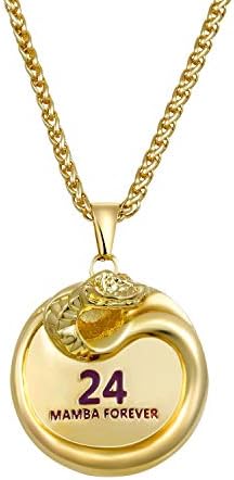 Black Mamba Memorial Pendant - Basketball Star Snake Necklace for Men & Women, Mamba Forever Tribute Jewelry