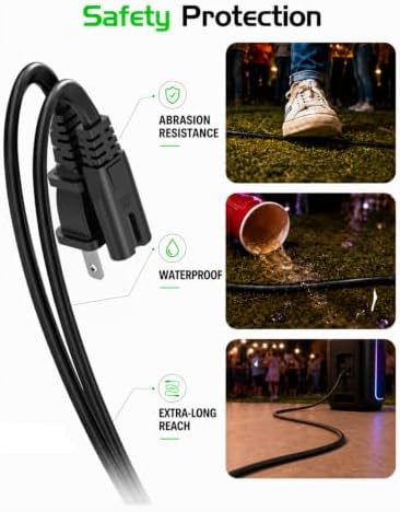 Superer Charger Power Cord Fit for JBL Partybox 110 310 320 120 710 720 100 300 520 1000, ONN Party Speaker