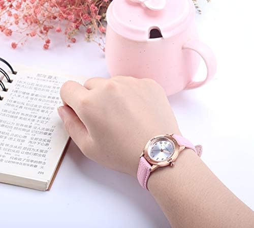 TUOTISI Women's Leather Band Quartz Movement Waterproof Business Classic Analog Watch with Genuine Leather Stainless Steel Band Elegant Ladies Watch