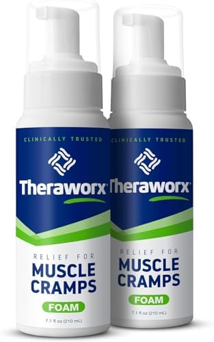 Theraworx Muscle Cramps Relief Foam with Magnesium Sulfate, 7.1oz (1 Count) | Clinically Trusted, Fast-Acting Muscle & Leg Cramp Relief, Made with Magnesium Sulfate. Paraben-Free, no mess or strong odor.