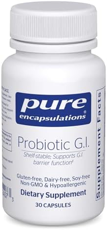 Pure Encapsulations Probiotic G.I. - Shelf Stable Probiotic for Intestinal Health & Gastrointestinal Support* - with Lactobacillus & Bifidobacterium - 60 Capsules | Shelf Stable Probiotic for Intestinal Health and Gastrointestinal Support*, with Lactobac…