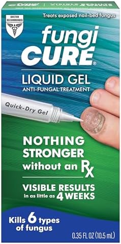 FUNGICURE Medicated Liquid Gel - Maximum Strength 0.35 Fluid Ounce | Cures fungal infections & kills 6 types of fungus. Clinically proven
