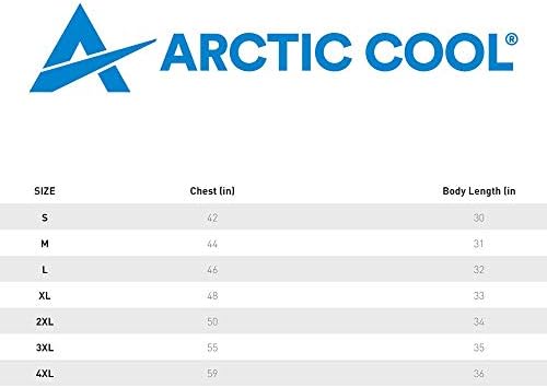 Arctic Cool Men’s Crew Neck Instant Cooling Pocket Workwear Moisture Wicking Performance UPF 50+ Sun Protection Long Sleeve Shirt | Lightweight