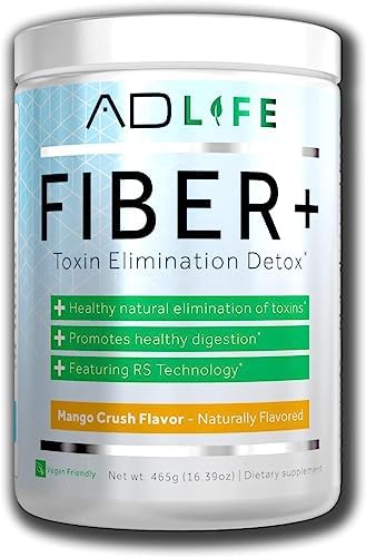 Project AD Fiber+ Vegan Fiber Supplement Powder, Supports Gut Health and Digestive Regularity (Mango, 16.4 oz)