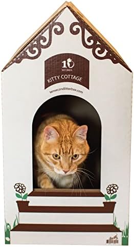 Disposable Ten Second Litter Boxes for Kitty/Cats. Made in the USA. Biodegradable Solution for Quick and Easy Disposal. Made of Recyclable Material. (8-Pack)