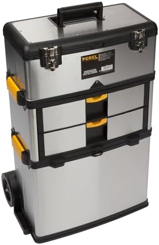 Perel OTBA4 Roller Toolbox Stainless Steel 570 x 354 x 830 mm
