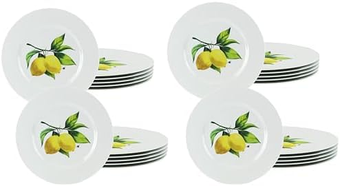 Calypso Basics Melamine Salad Plates Set of 6, 8.5 Inch, BPA-Free, Non-Toxic, Break-Resistant, Dishwasher Safe, Plates for Indoor & Outdoor Use