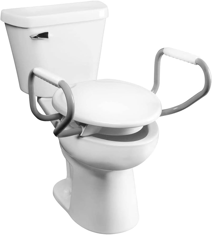 Bemis Assurance 3" Raised Toilet Seat for Seniors, Therapist Preferred for Safety, Secure Hinges, Clean Shield Guard, Elongated, White