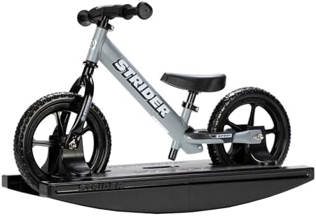 Strider Sport 2-in-1 Rocking Bike, Ages 6 Months–4 Years | For 12 Model, Converts Baby Rocking Toy to Toddler Balance Bike, Tool-Free Adjustments, Wide and Stable Base, Durable Plastic