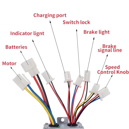 36v 500w Motor Speed Controller for Brushed Motor | for E-Bikes E-Tricycles E-Moto E-Scooter, Rugged Aluminum Housing Withintegrated Cooling Fins