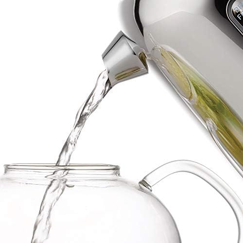 Dualit Classic Kettle - Polished Stainless Steel with Black trim- Quiet boiling kettle - 90 Second Boil Time - 1.7L Capacity, 1.5kW