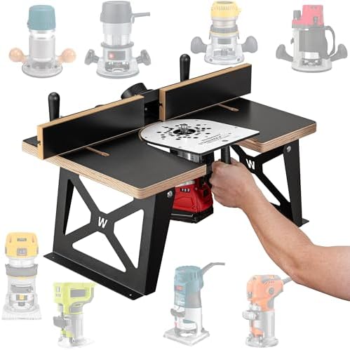 Woodpeckers StabilMaxRT+ Router Table System, USA Made Portable Benchtop Router Table