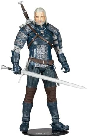McFarlane Toys The Witcher Geralt of Rivia (Viper Armor: Teal) 7" Action Figure with Accessories