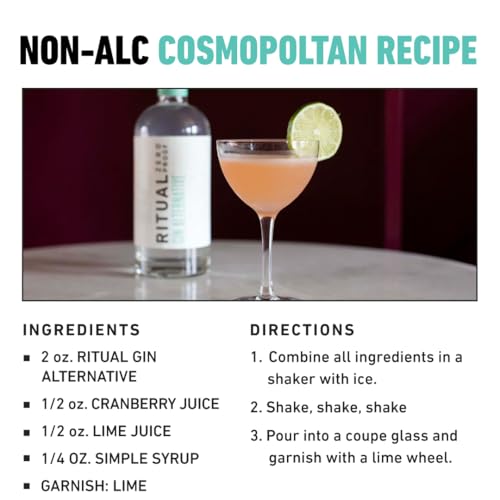 RITUAL ZERO PROOF Gin Alternative | Award-Winning Non-Alcoholic Spirit | 25.4 Fl Oz (750ml) | Zero Calories | Sustainably Made in USA | Make