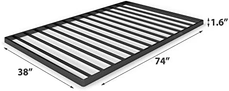 Zinus Quick Lock Bunkie Board, Box Spring and Bed Slat Replacement, Queen | Metal Frame with Steel Slats, Durable Construction Easy Assembly